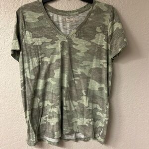 Camo V Neck